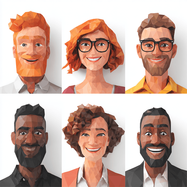 Diverse candidates for Staffing hiring positions